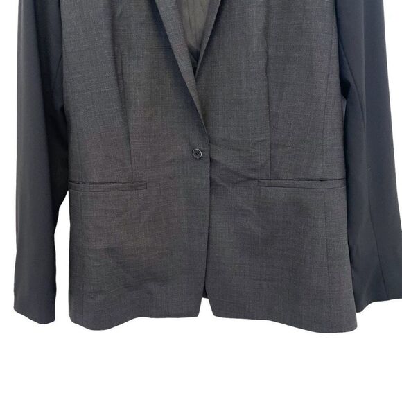 Elie Tahari Leather and Wool Blazer - Picture 3 of 7